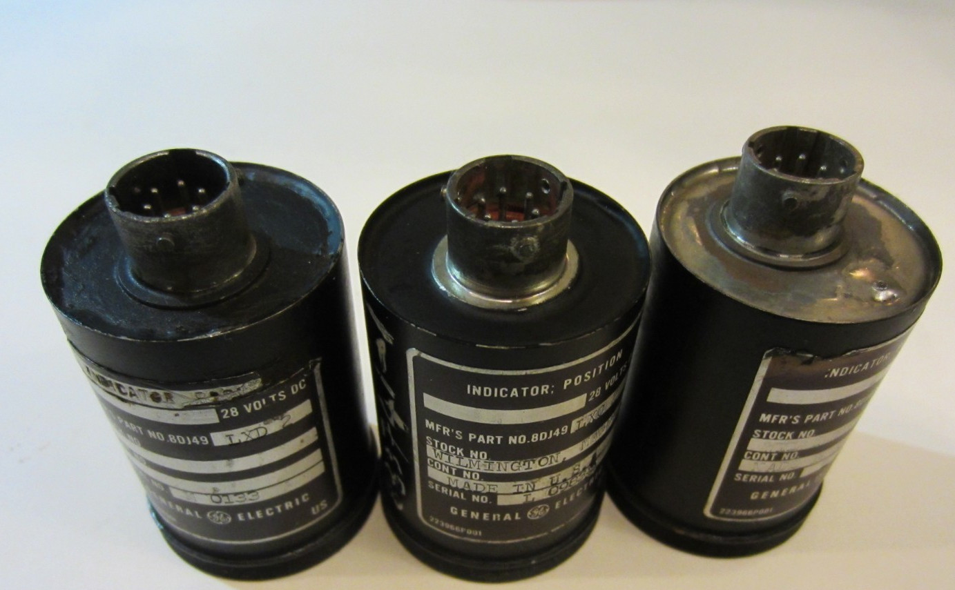 WESTWIND GAUGE LOT OF 3 GENERAL ELECTRIC GAUGS AILERON STABILIZER RUDDER