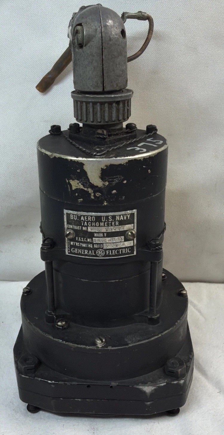 General Electric BU. Aero Us Navy Vintage Tachometer Indicator