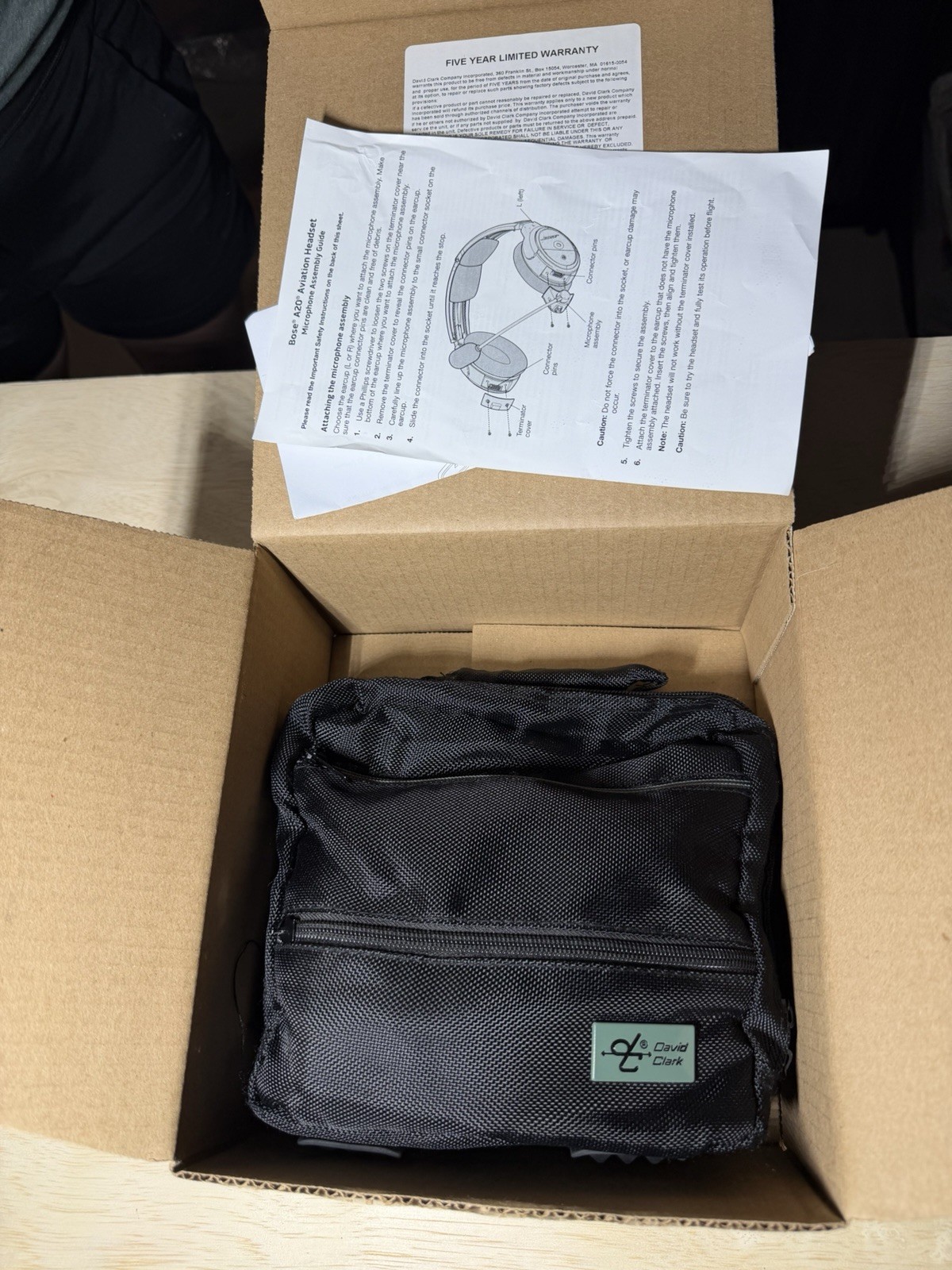 David Clark DC PRO-2 Single Ear Aviation Headset Dual GA Plug 43106G-06 w/ Box