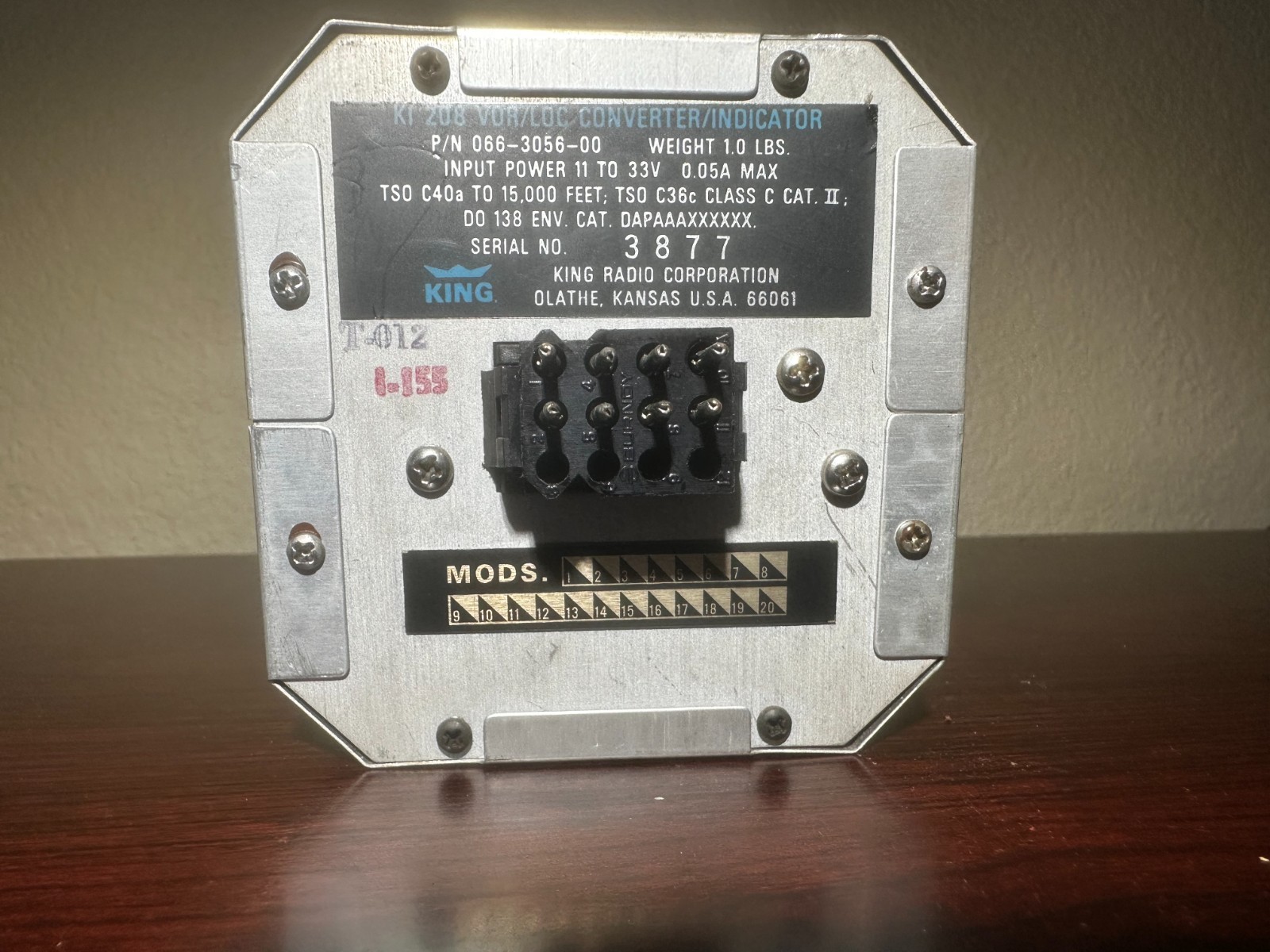 King KI 208 VOR/LOC converter indicator p/n 066-3056-00 guaranteed 30 days