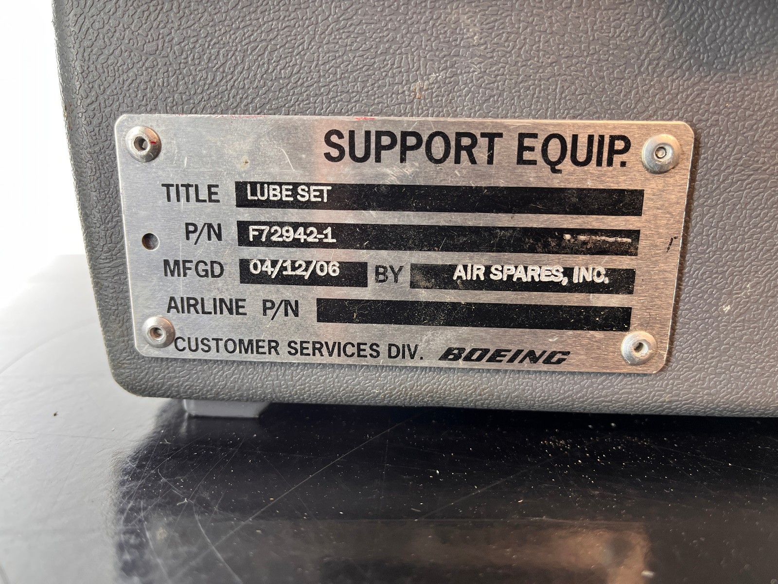 BOEING F72942-1 Lubrication Fitting Kit ENTRY, CARGO, SERVICE AND GALLEY DOOR
