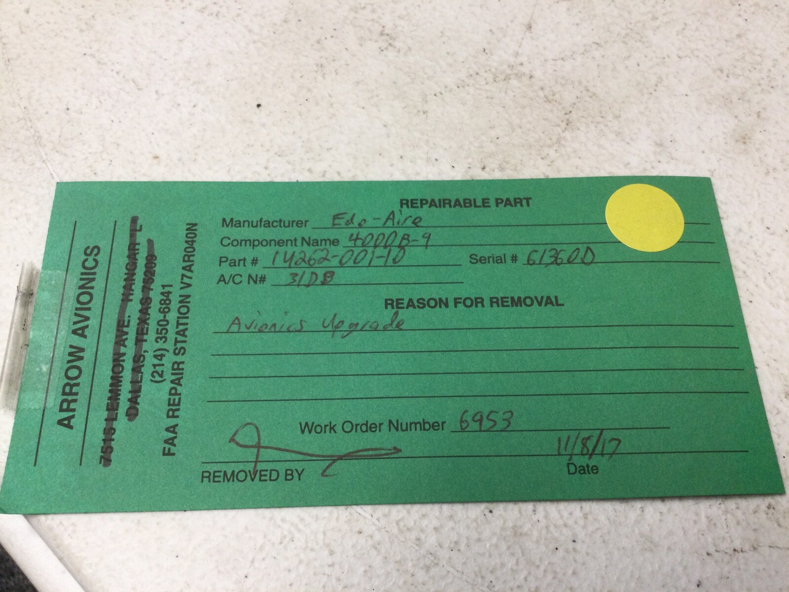 Edo-Aire Directional Gyro 4000B-9 (IU262-001-10) – 30-day warranty