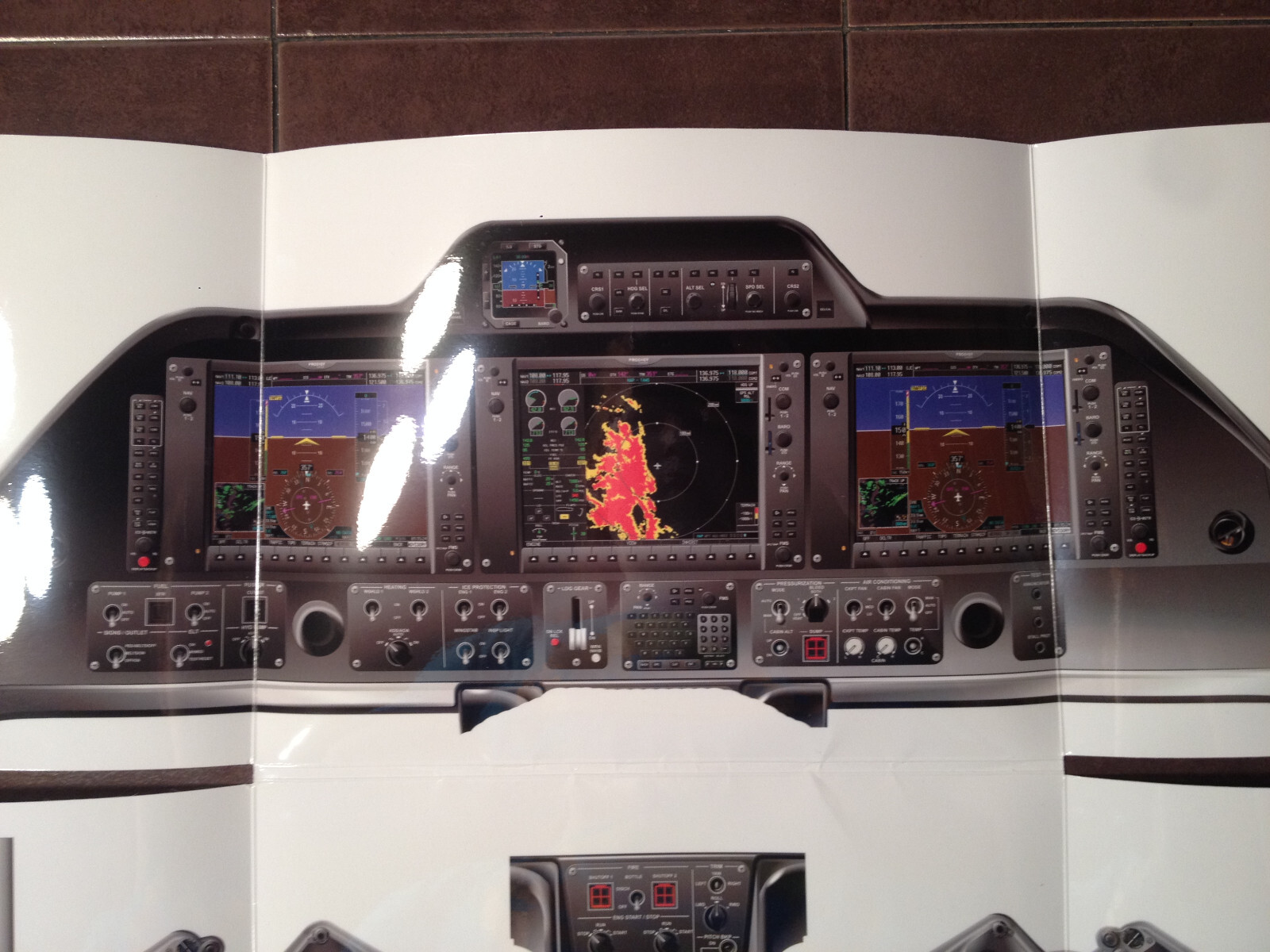 Enbraer Phenom 100 Instrument Panel Poster