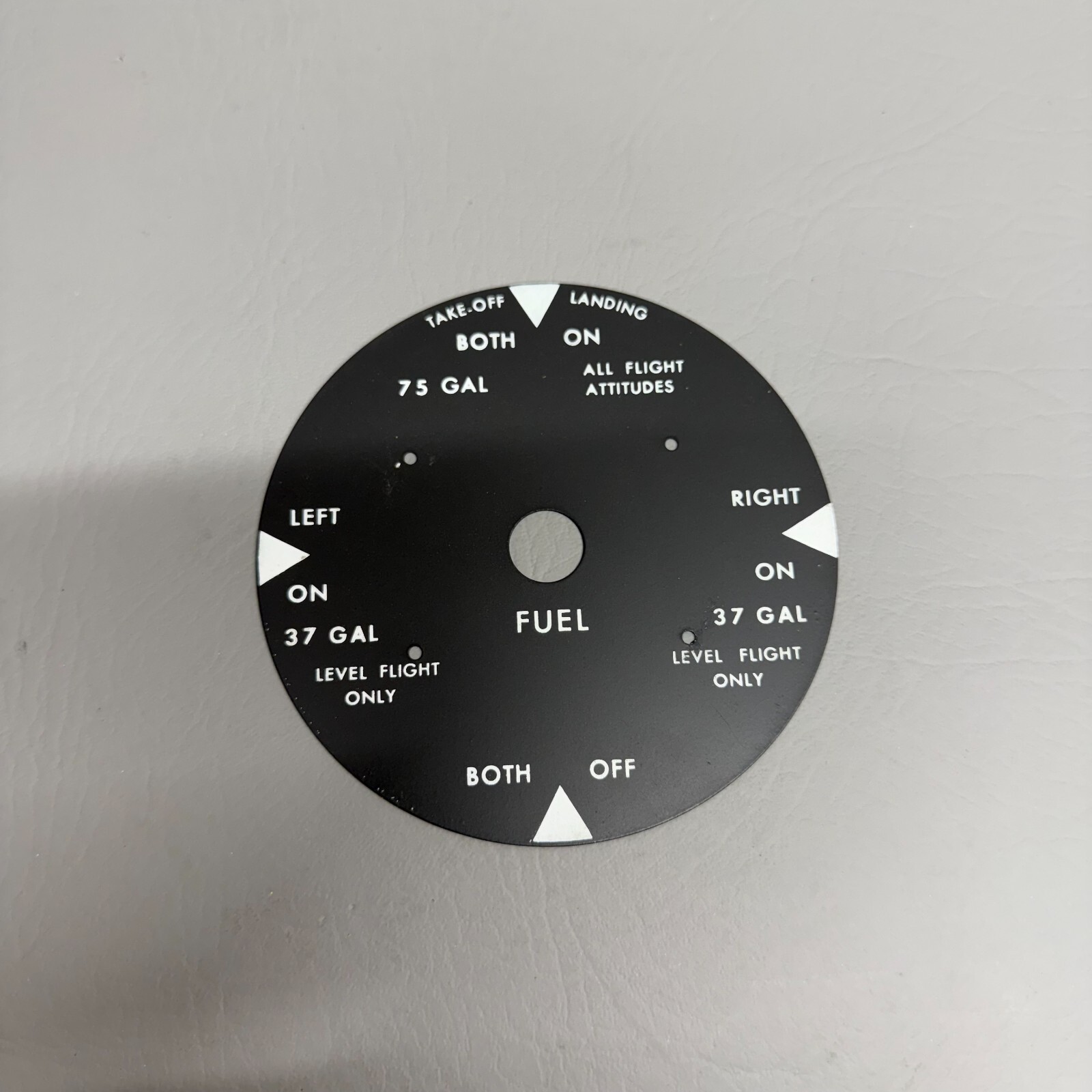 Cessna Fuel Placard P/N S1286-5