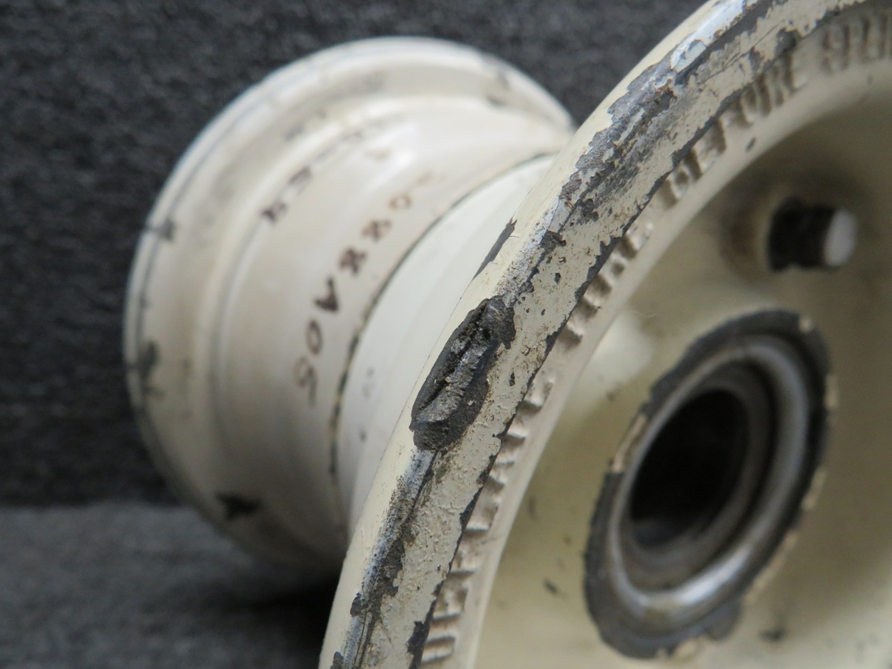 40-59 Cleveland 6.00-6 Main Wheel Assembly with Bearing (Chipped)