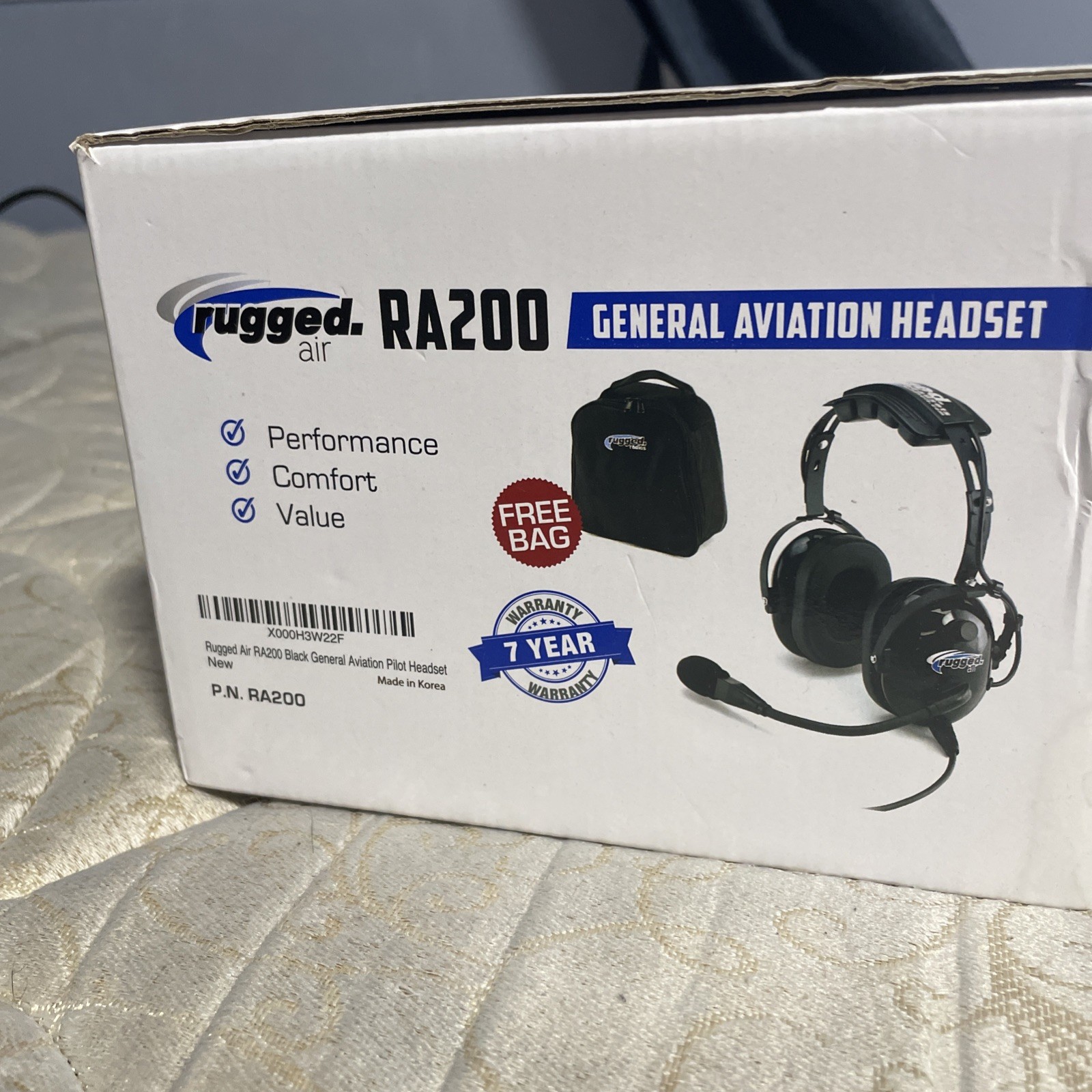 Rugged Air – General Aviation Headset for Pilots RA200 – New