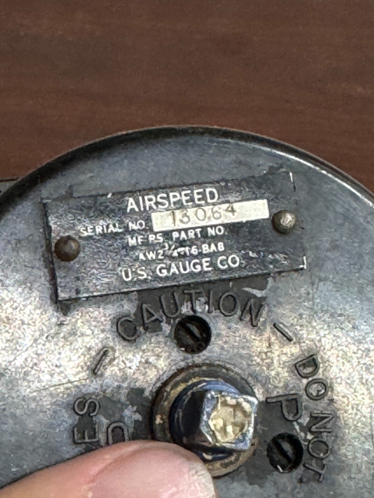 U.S Gauge Airspeed Indicator AW-2-3/4-16-BA8