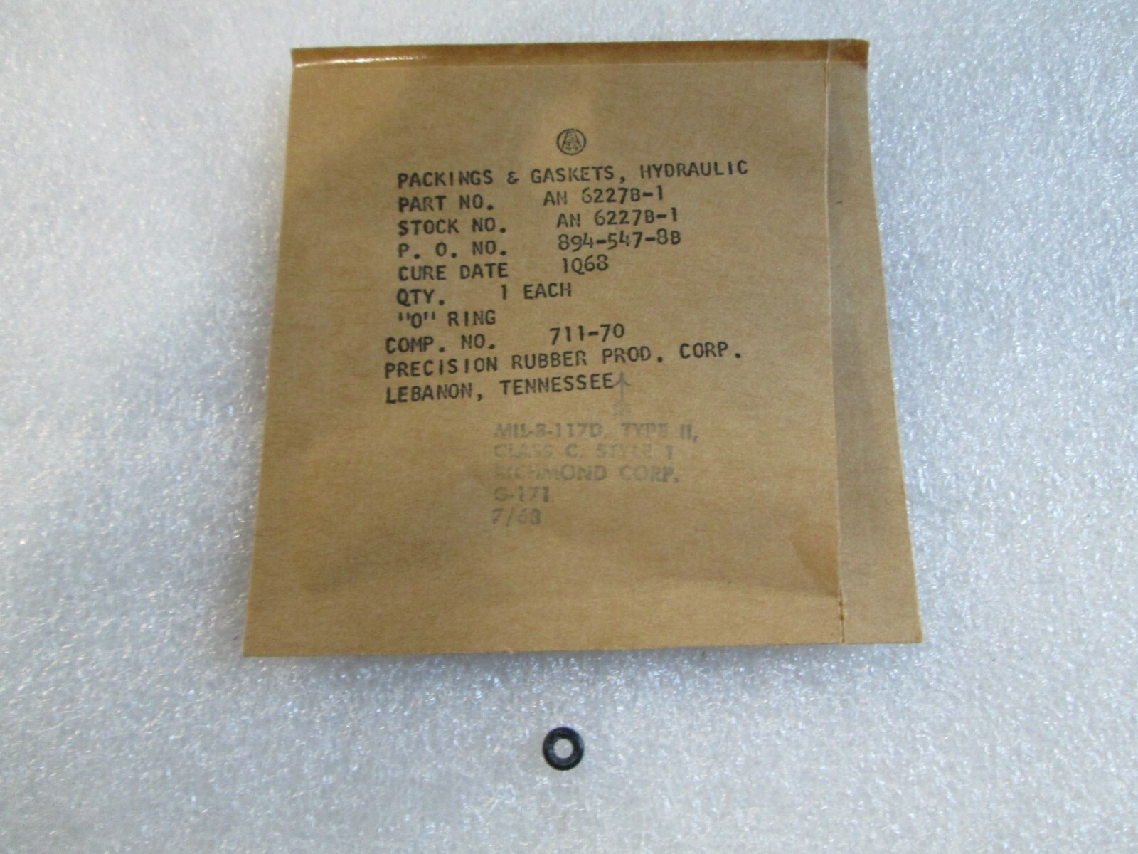 Aircraft Valve Parts Kit P/N 590095-1 New