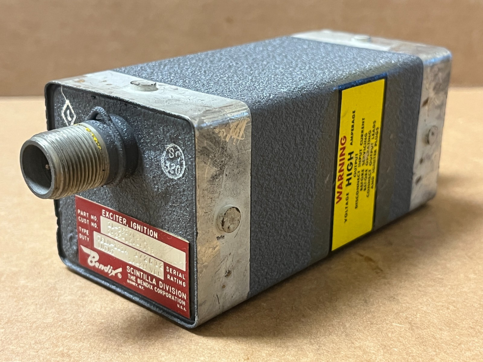 T-53 Turbine Engine Exciter Bendix P/N 10-353700-1 SA Lycoming P/N 1-300-245-01