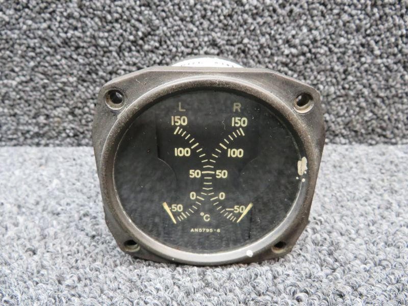 10736-A (Alt: AN5795T6A) Electric Auto-Lite Dual Temp Indicator (12 or 24V)