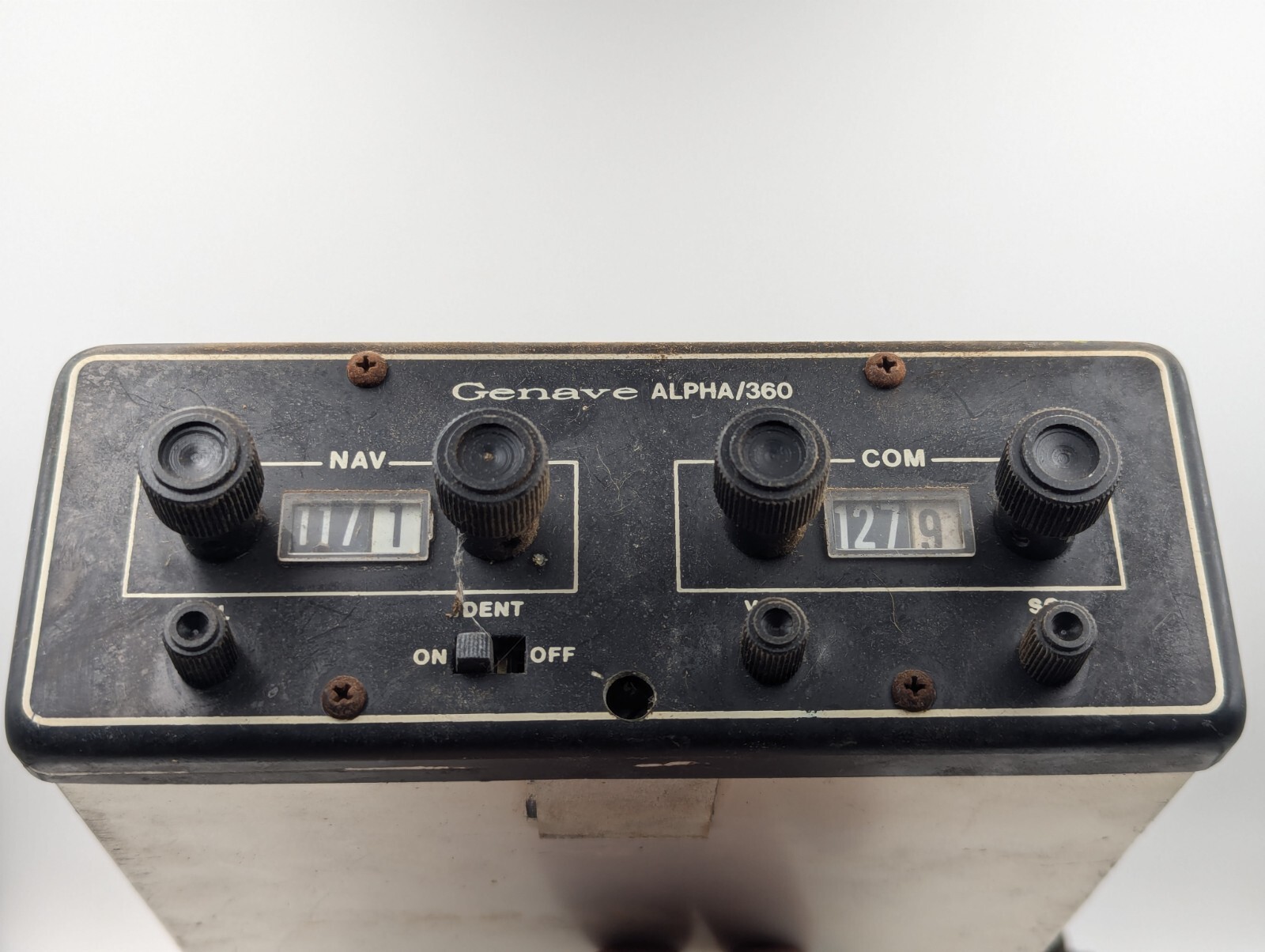 Genave Alpha/365 Vintage Nav/Comm Navigation Aircraft Aviation Radio, Untested