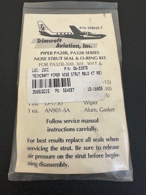 Piper Aircraft Nose Strut Rebuild Kit, P/N TPRNS-1 (New Surplus) (ST)