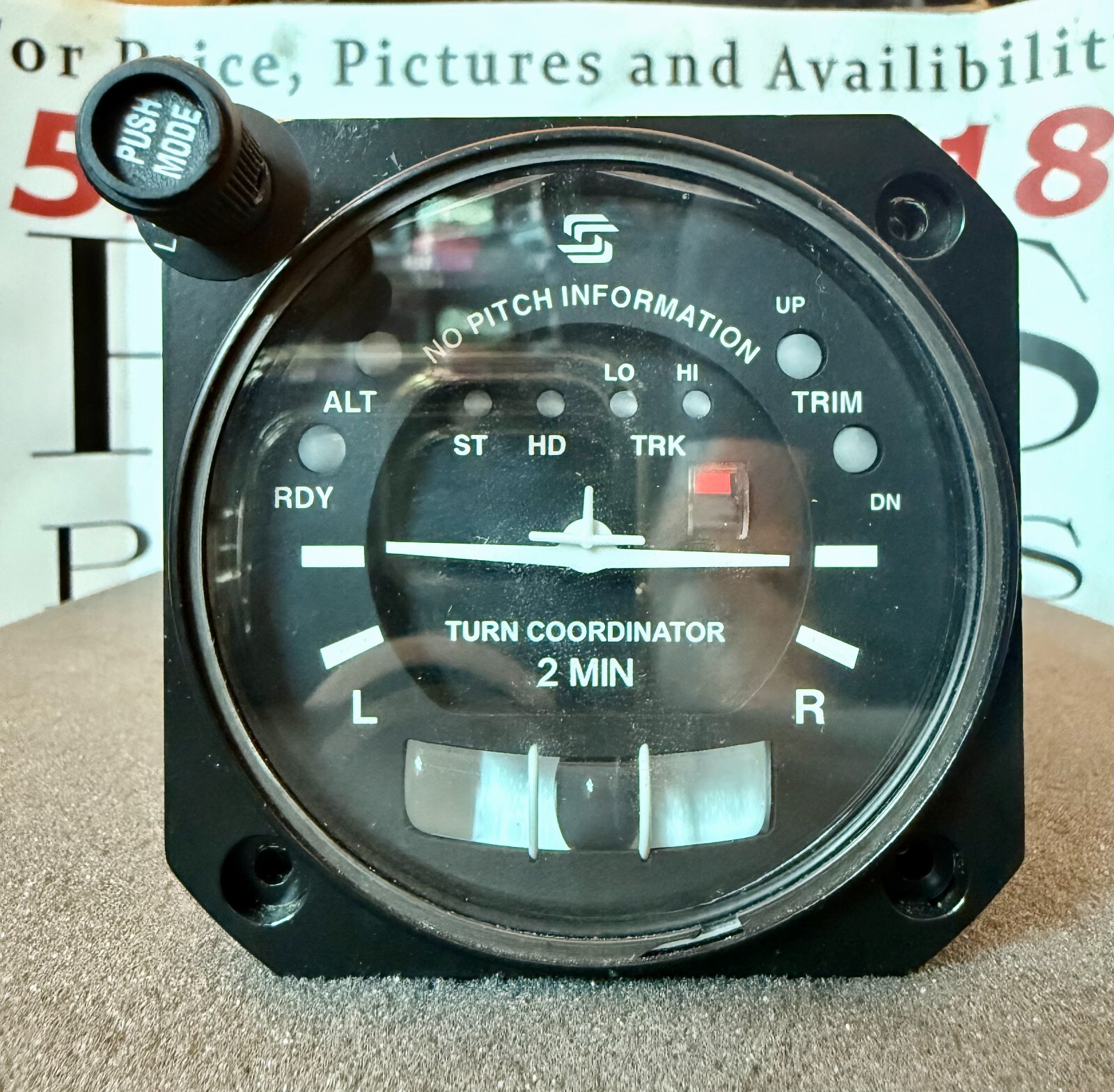 01260-0-8-28 – S-TEC Corporation Turn Coordinator – Used Part