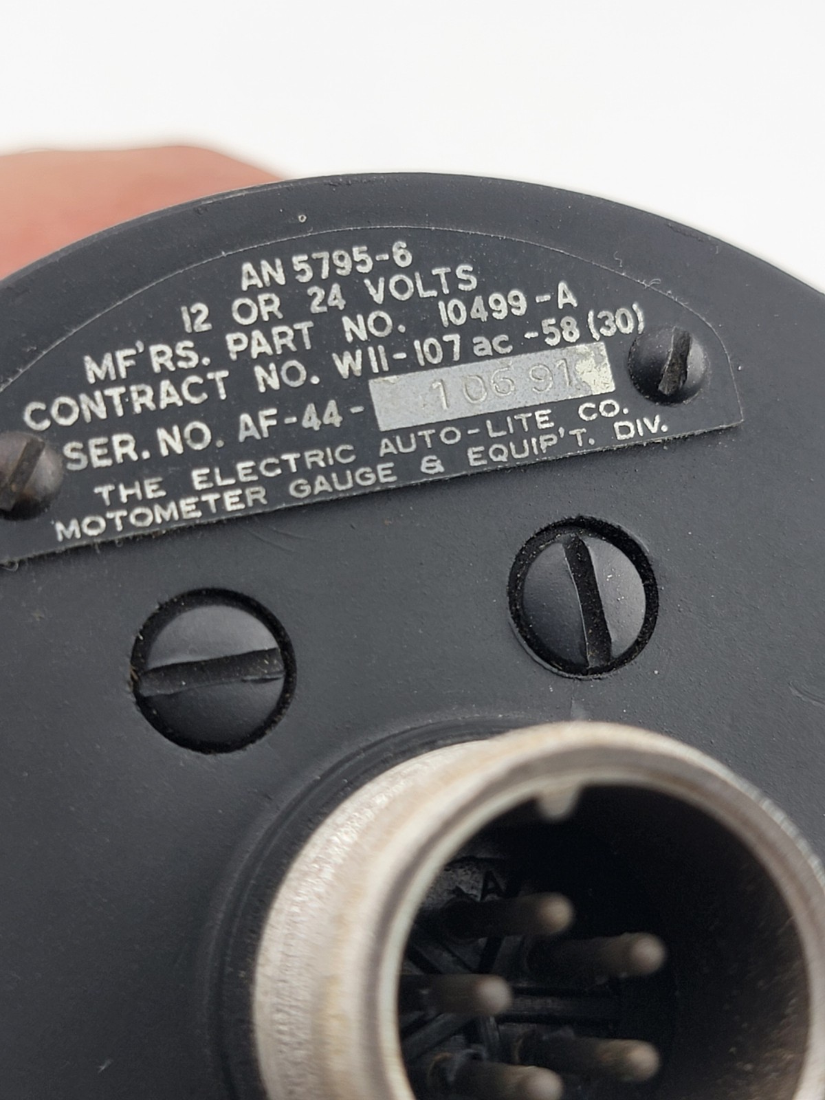 Vintage Unissued Type AN 5795-6 Dual Temperature Guage By Electric Auto Lite Co.