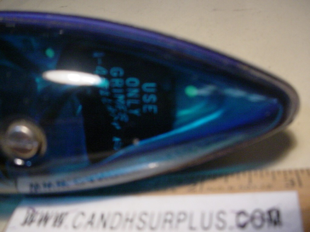 Grimes A-4174 vintage blue recognition light 24vdc