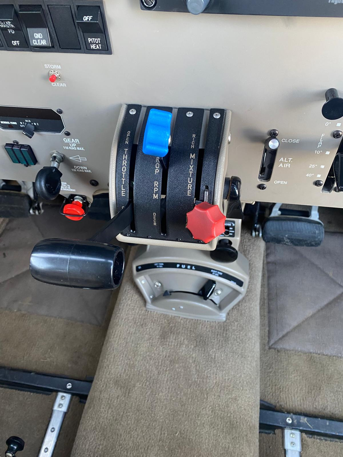 PN: 69669-44 PIPER PA 32 ENGINE CONTROL PLATE