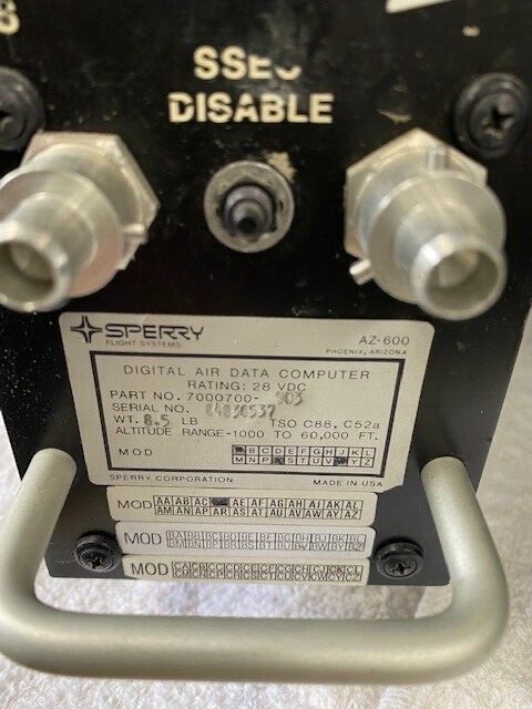 Sperry Honeywell AZ-600 p/n 7000700-903 Air Data Computer SPZ-4000 Auto Pilot