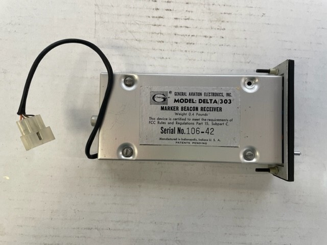 Genave Delta/303 Marker Beacon Receiver, Untested, Used, For Parts