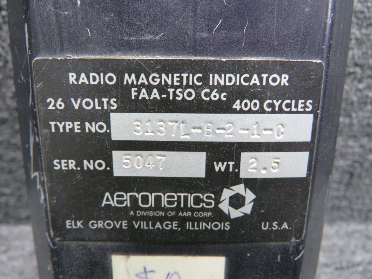 3137L-B-2-1-C Aeronetics Radio Magnetic Indicator with Modifications (26V)