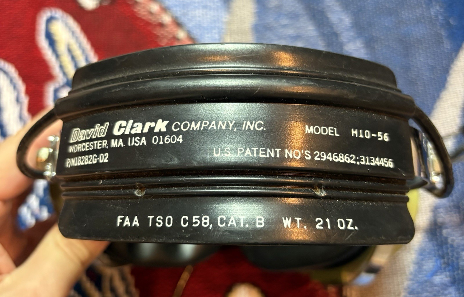 Vintage David Clark H10-56 Aviation Headset with Microphone *READ*