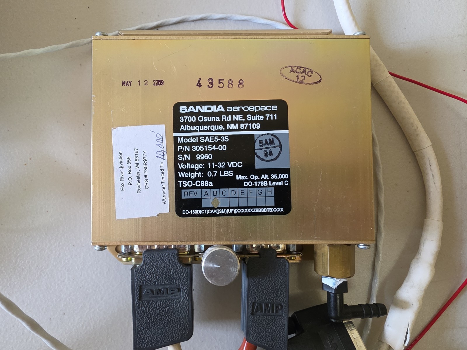 Aspen EFD1000 PFD P/N 910-00001-001 complete system as removed