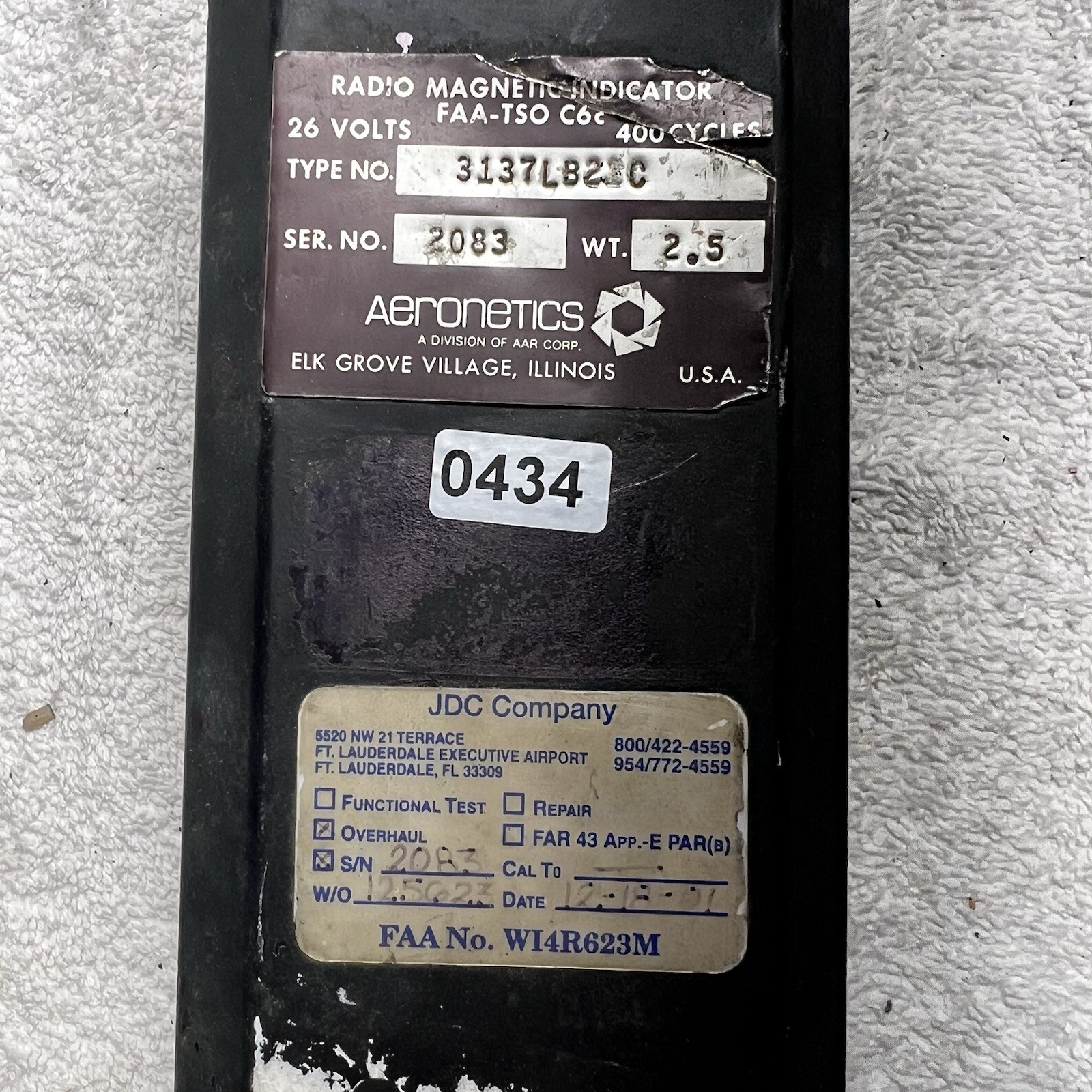 Aeronetics 3137LB21C Radio Magnetic Indicator W/ Mods 1-5 Overhauled