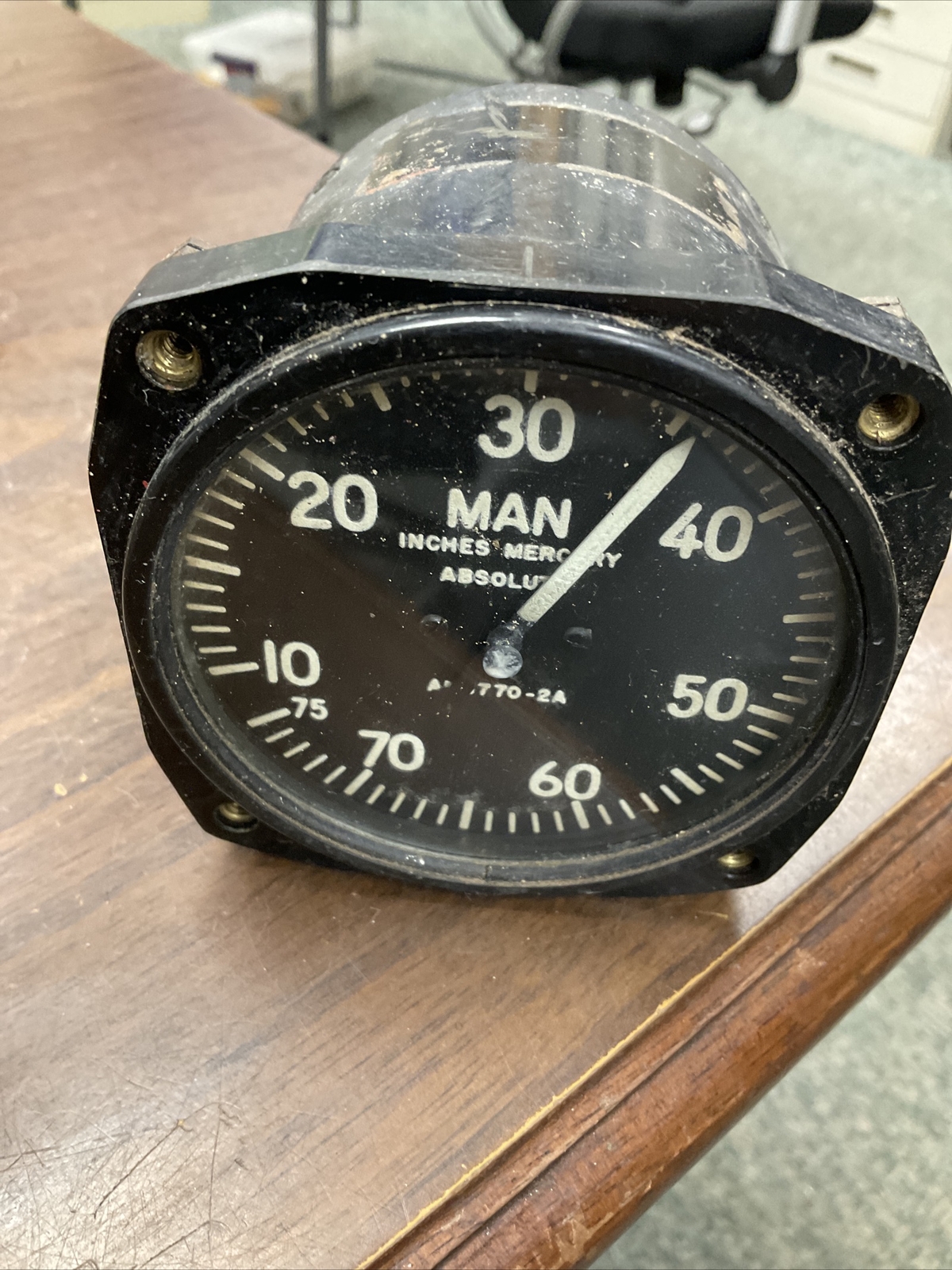 Manifold Pressure Gauge U.S. Gauge P/N AW-2 3/4-25-H3