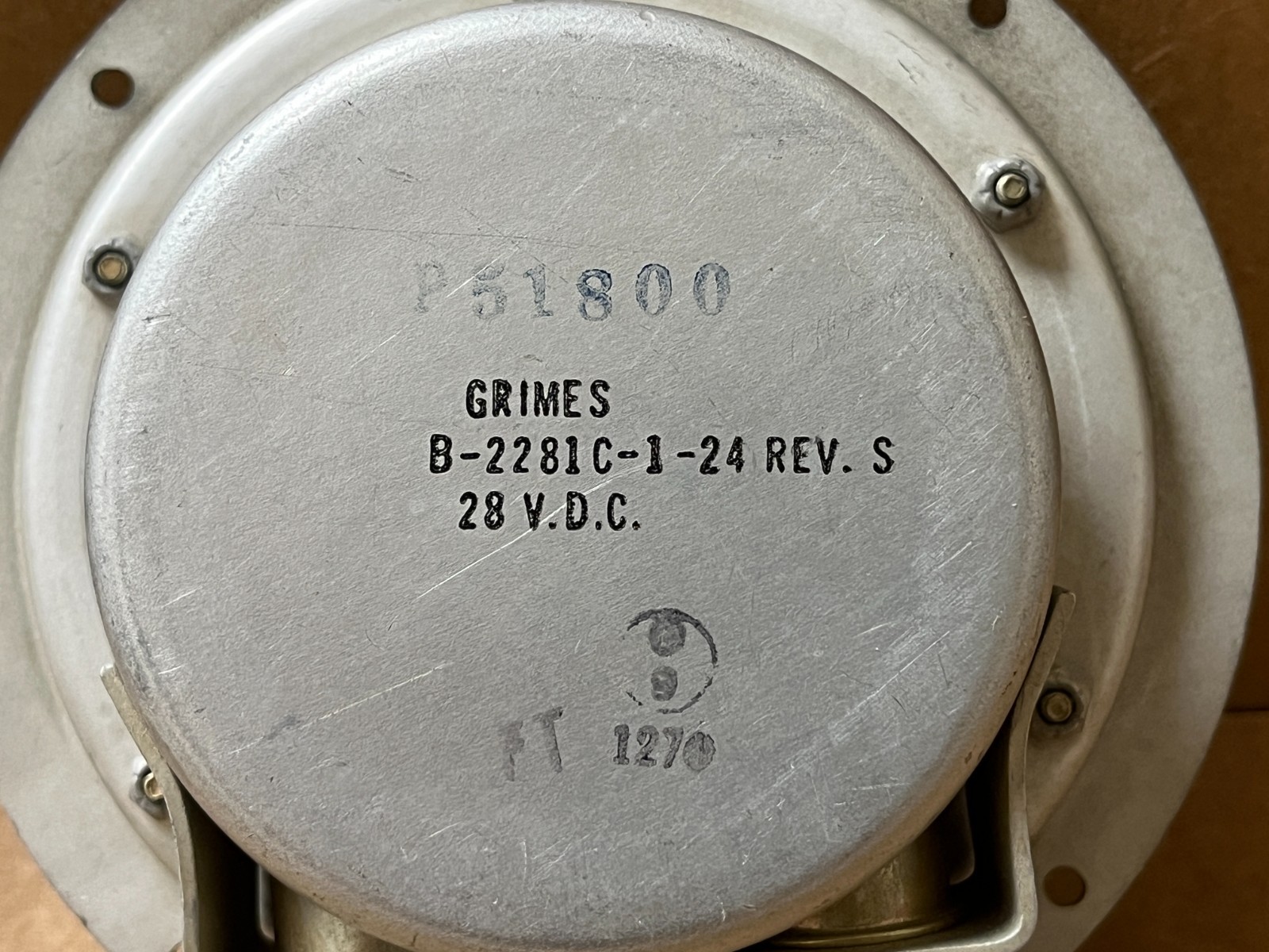 Grimes Dome Light P/N B-2281C-1-24