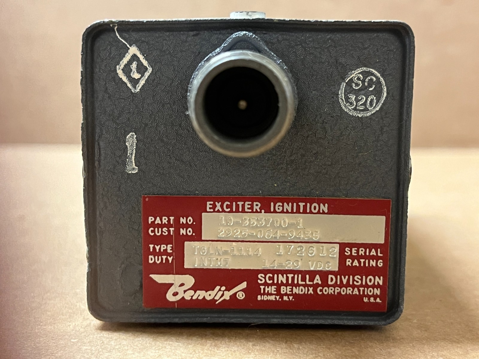 T-53 Turbine Engine Exciter Bendix P/N 10-353700-1 SA Lycoming P/N 1-300-245-01