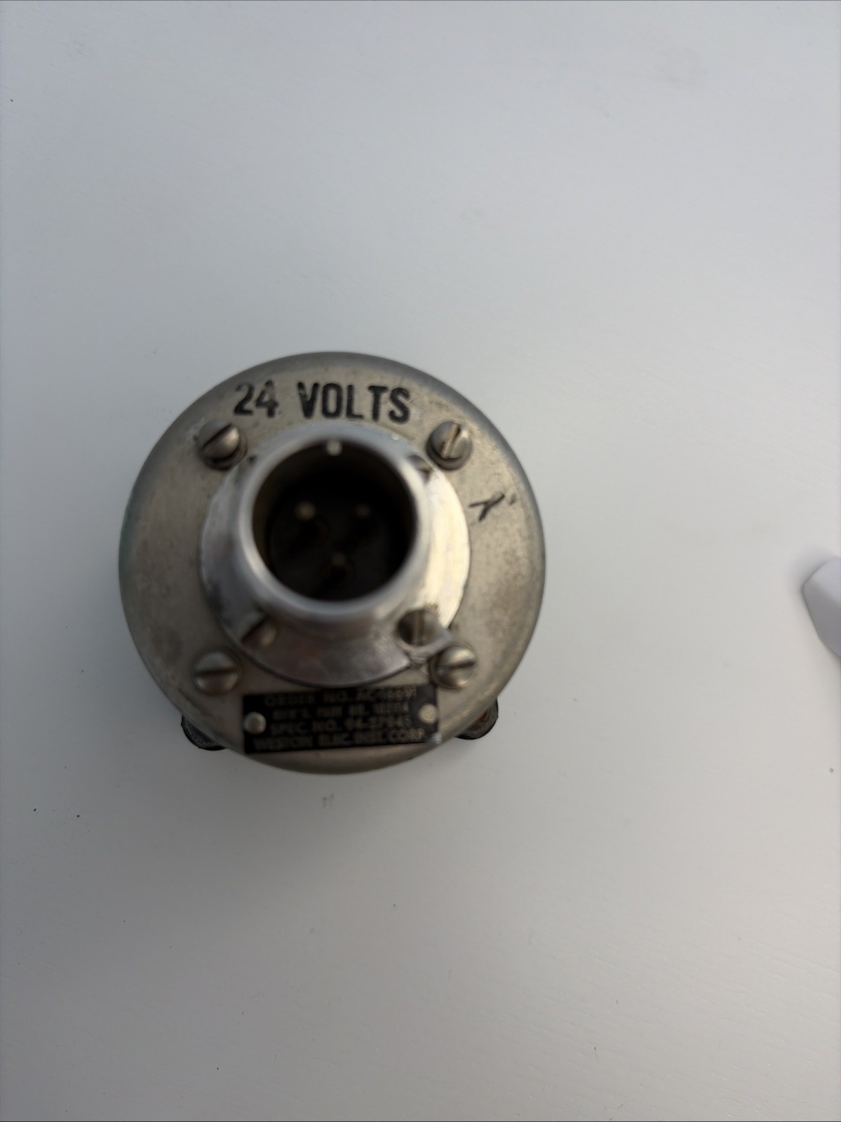 Vintage Aircraft Free Air Temp Celsius MFR Part # 102138 Weston Electric Rainier