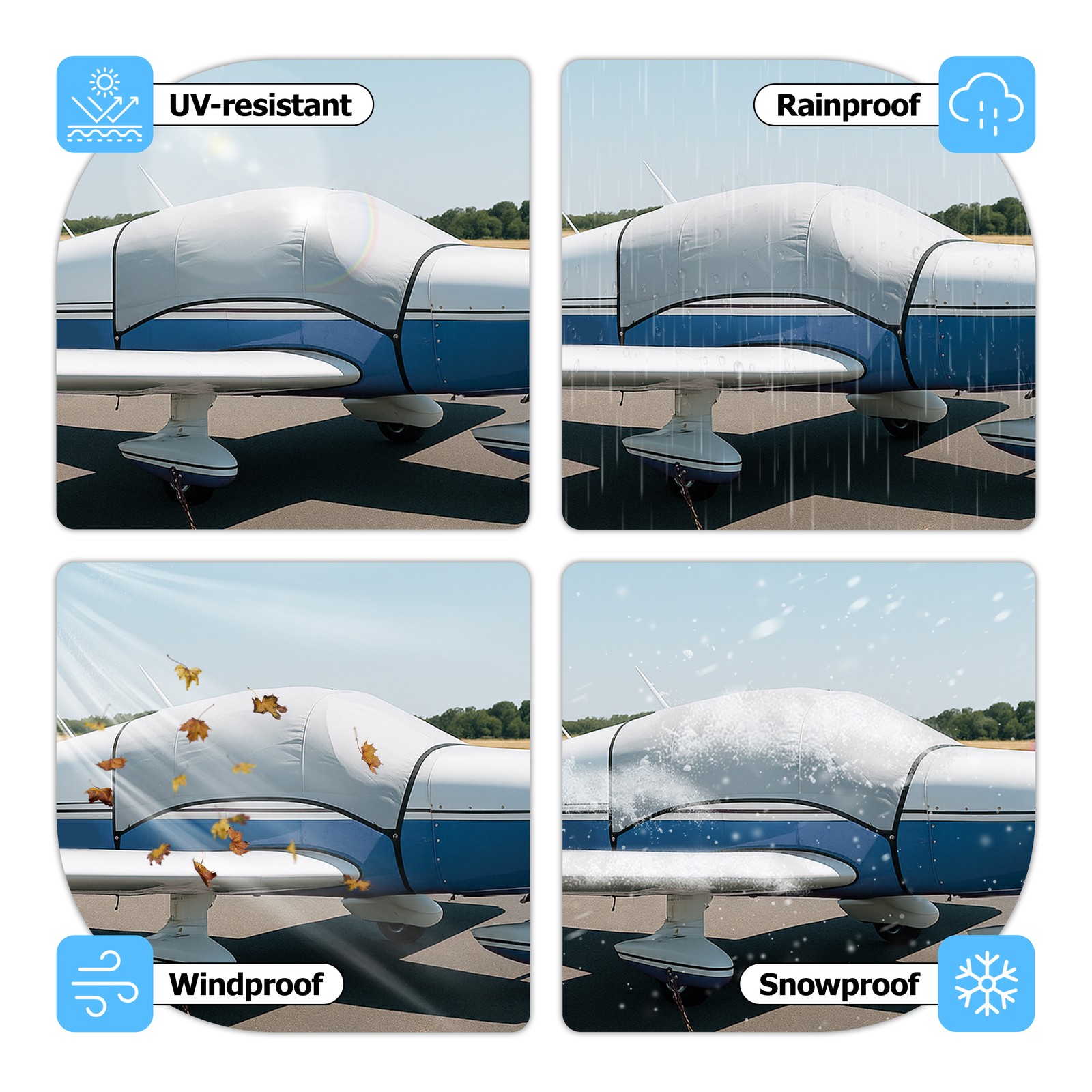 Premium Cabin & Windshield Covers For Piper PA 28 | Waterproof