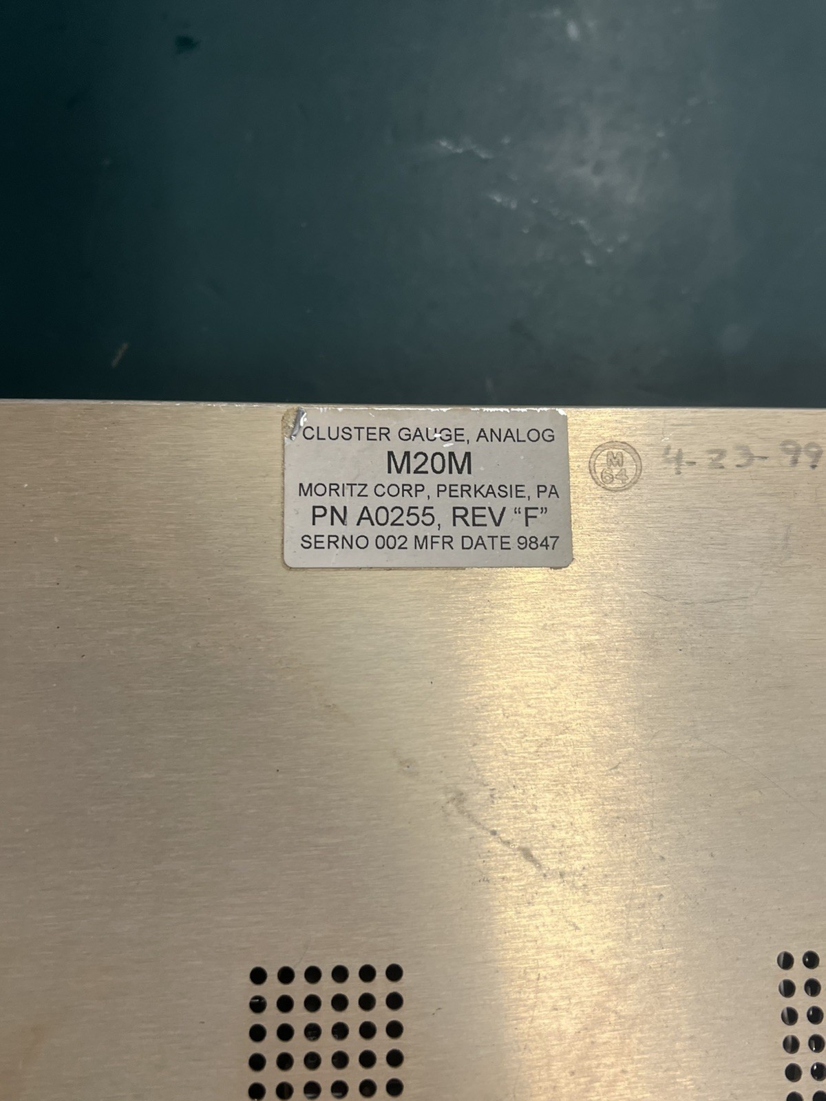 M20M Mooney Cluster Gauge A0255 Rev F Removed working – Sold As is