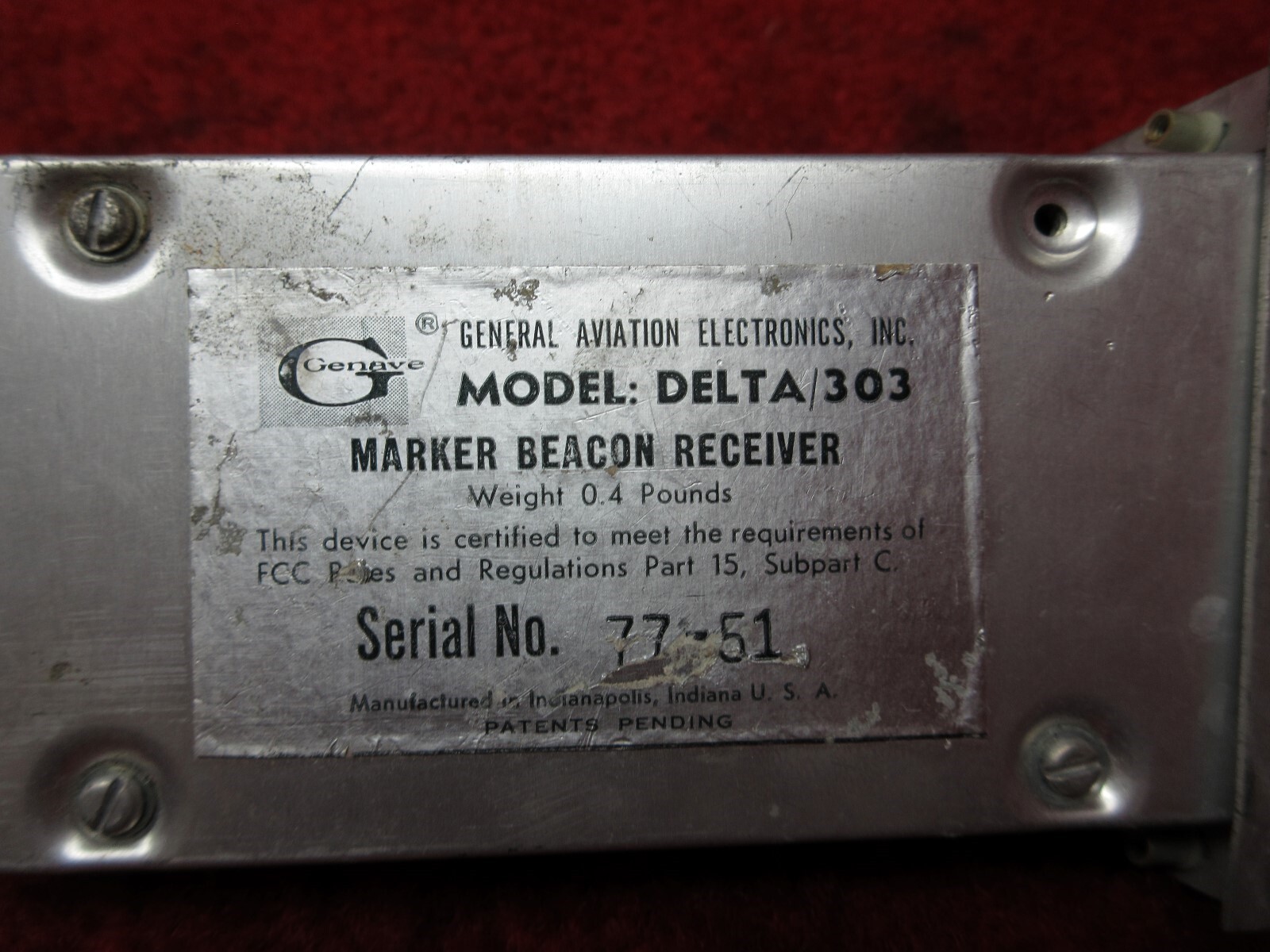 Genave Delta/303 Marker Beacon Receiver