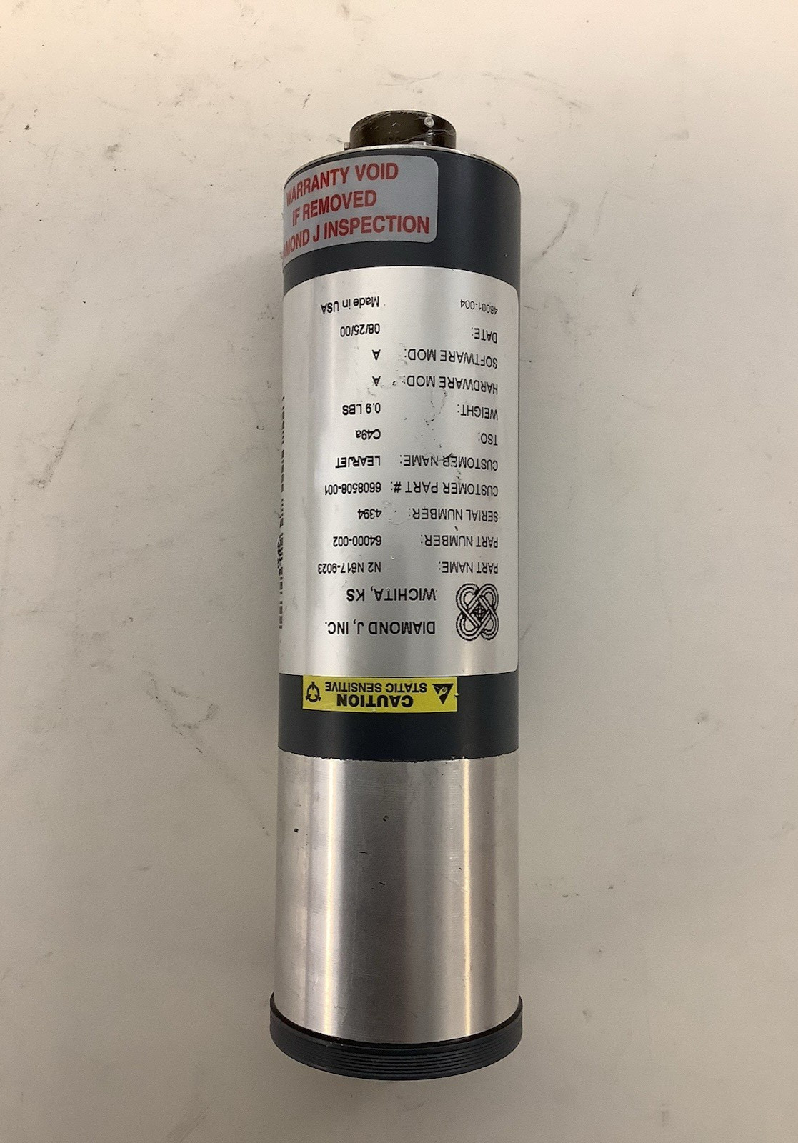Diamond J Inc N2 N617-9023 Learjet Percent Indicator P/N 64000-002