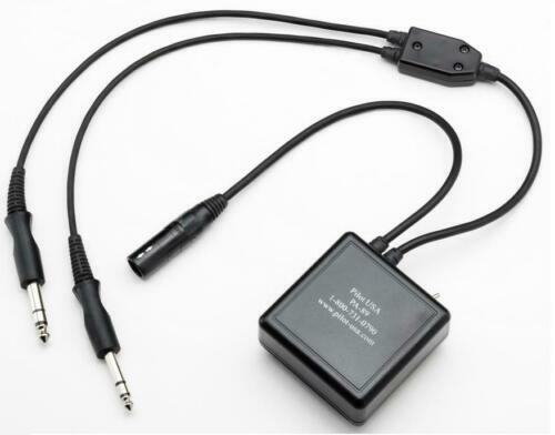 Bose (6pin) to GA Dual Plug General Aviation Headset Adapter ANR Active