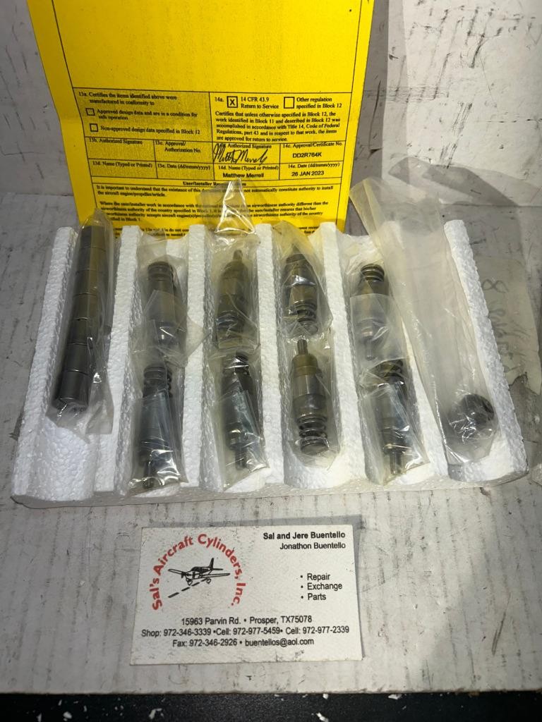 Certified (8) TCM Continental C85 O-200 O-300 637269 Hydraulic Units Caps w/8130