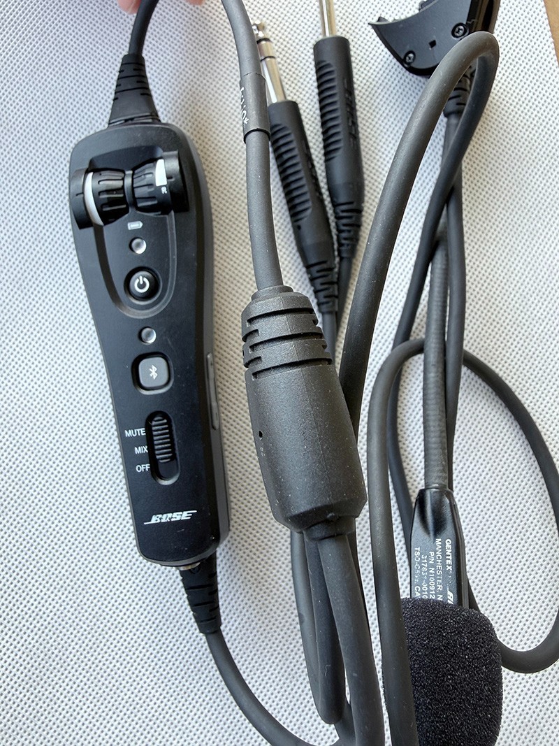 Bose A20 Bluetooth Control Module Triple Cable Boom Mic Dual GA Twin Plug Adapte