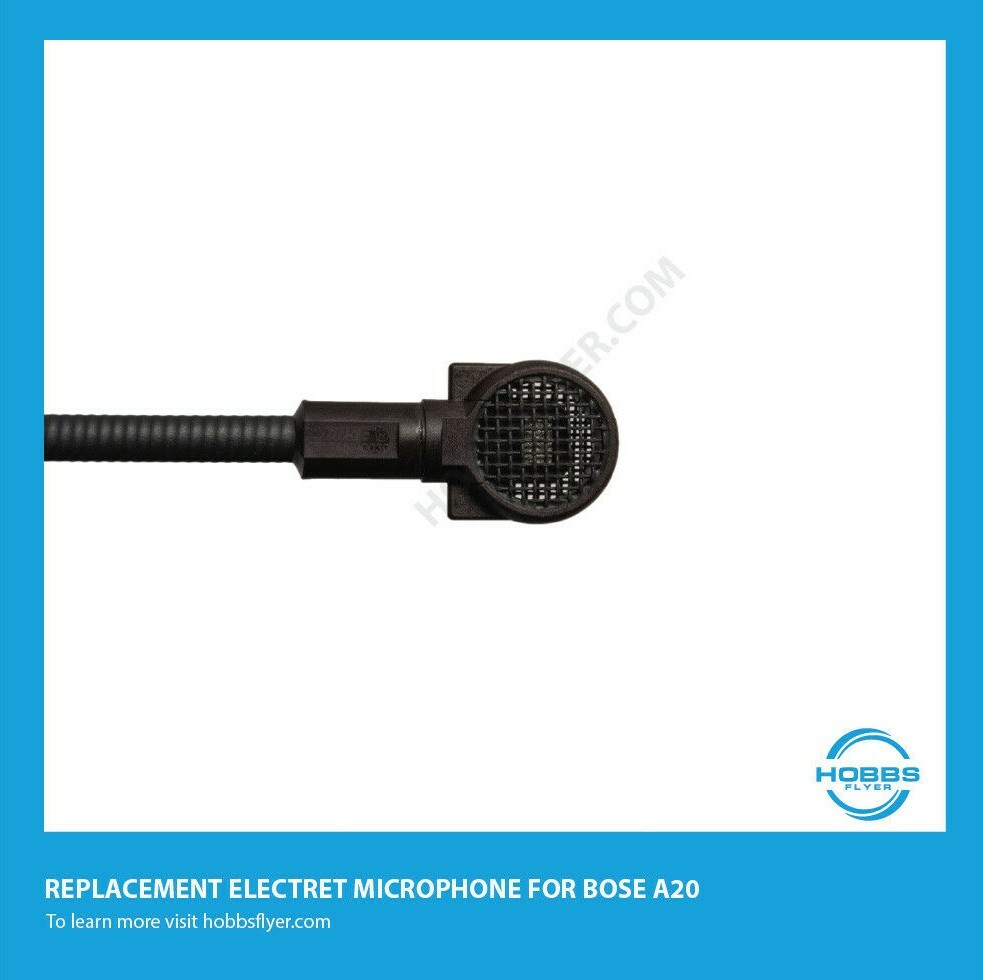 Bose A20 Aviation Headset Electret High Impedance Boom Microphone Mic / Mike