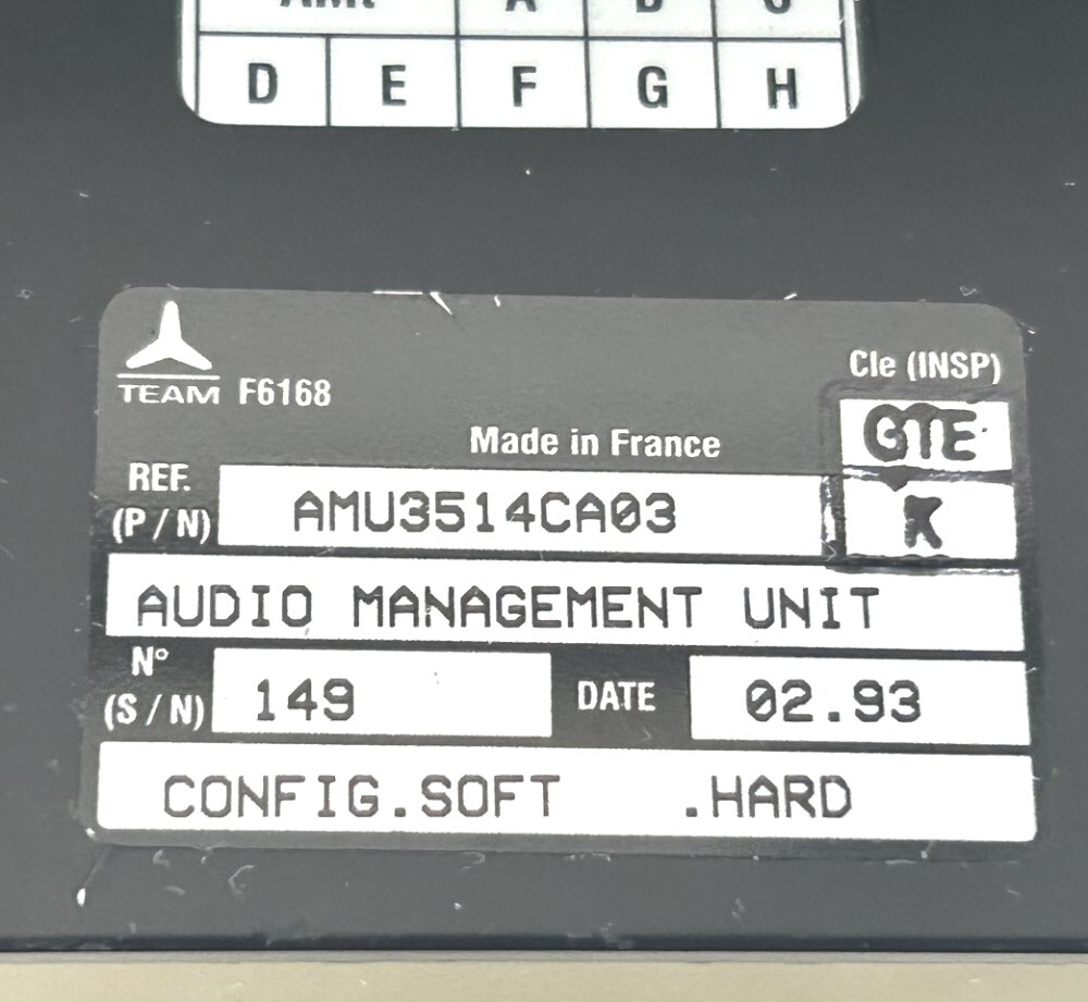 Airbus Aircraft Audio Management Unit AMU3514CA03
