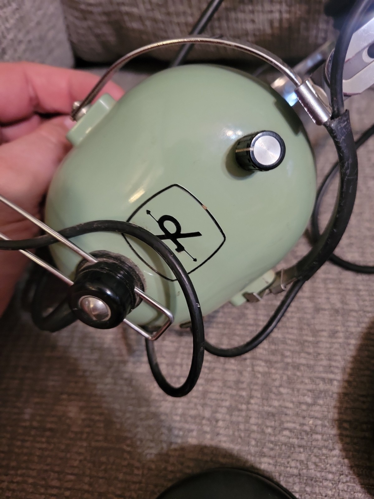 David Clark Headset Model H10-40 W/M-4 Electret Microphone. Untested, Parts Only