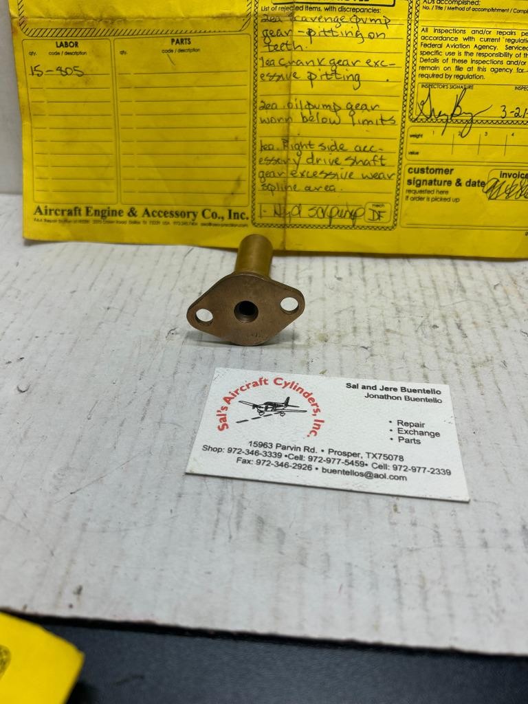 Certified Continental TCM E-225 Accessory Drive Idler Gear & Shaft