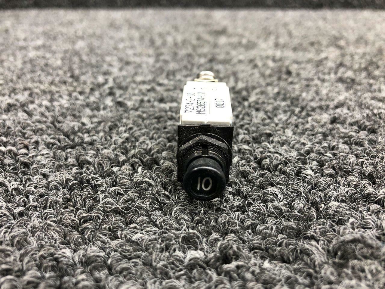 7271-2-10 Klixon Push Circuit Breaker (Amps: 10) (NEW OLD STOCK) (SA)