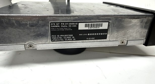 Garmin GTX 327 Transponder, P/N 011-00490-00, S/N 83715426, TSO
