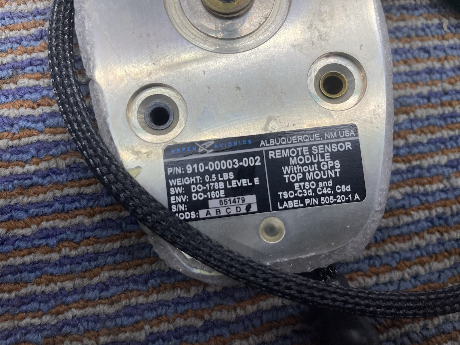 Aspen Avionics Inc. PFD 1000 EFD 910-00001-001 rev. G Bonanza K35