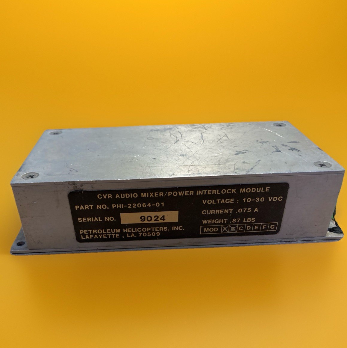 PHI-22064-01 Petroleum Helicopter CVR Audio Mixer With 60-day Warranty