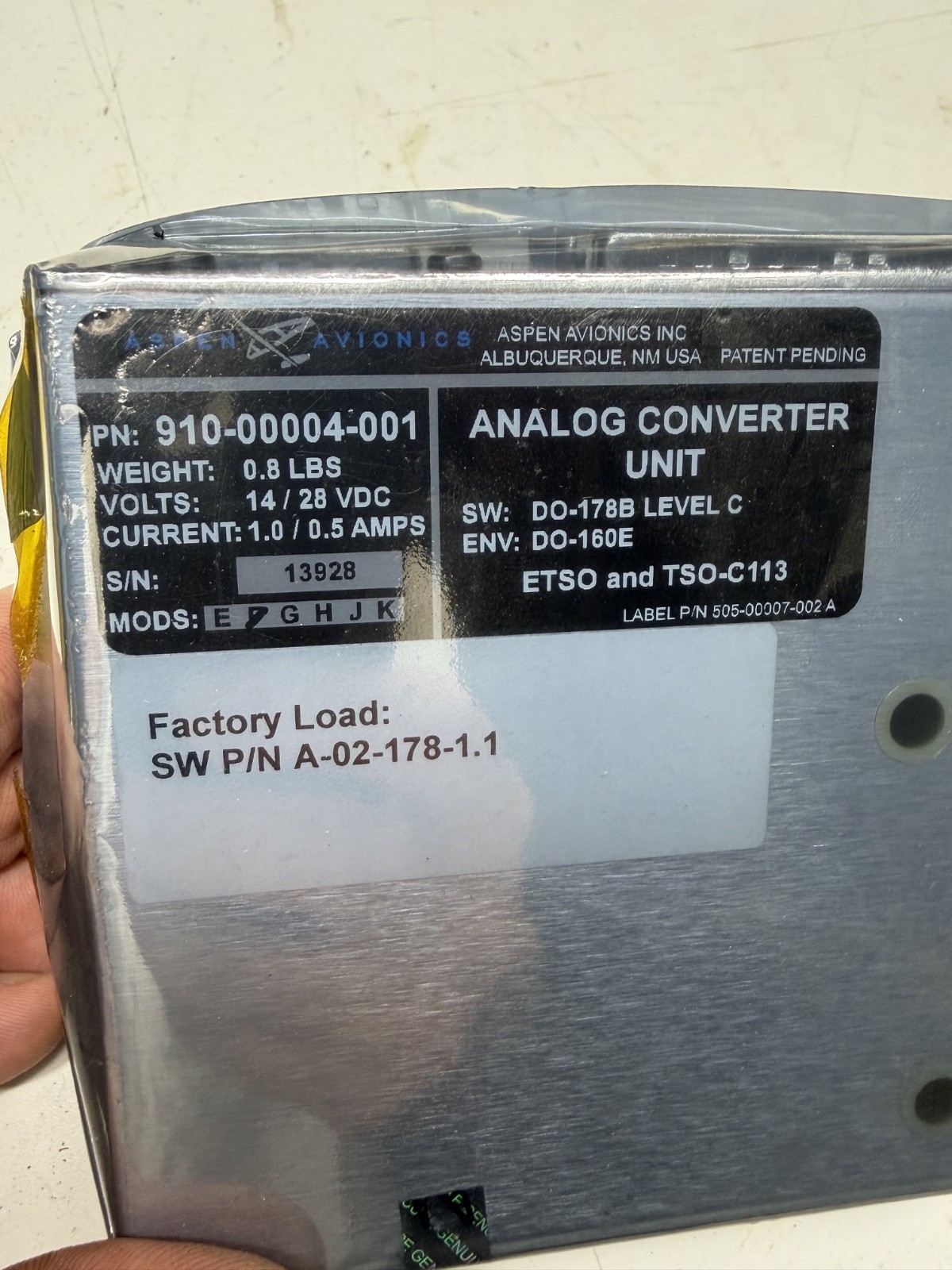 Aspen Avionics Analog Converter Unit PN 910-00004-001 NEW with INSTALLATION KIT