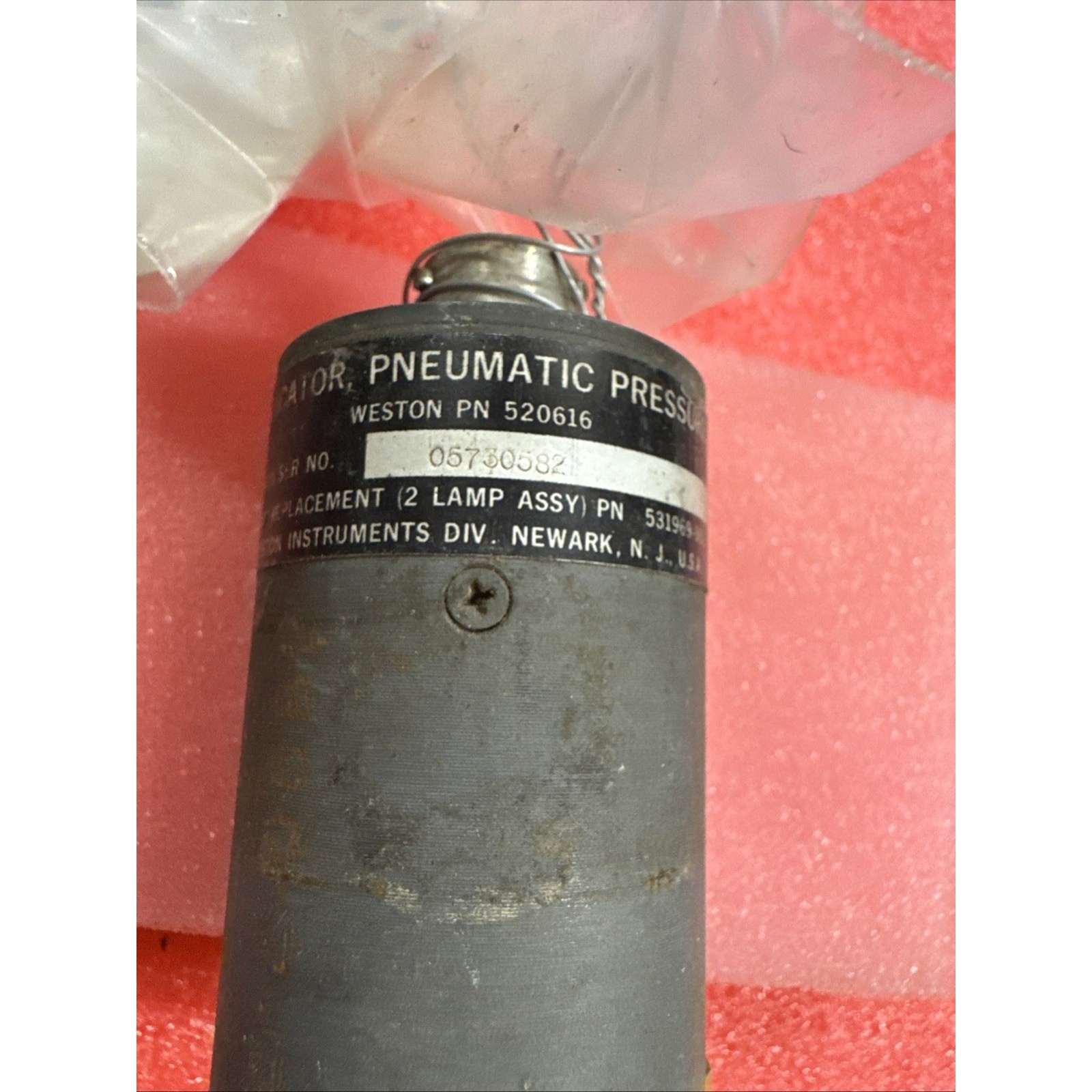WESTON 520616 PNEUMATIC PRESSURE INDICATOR * GOOD CONDITION-AS REMOVED* yb5