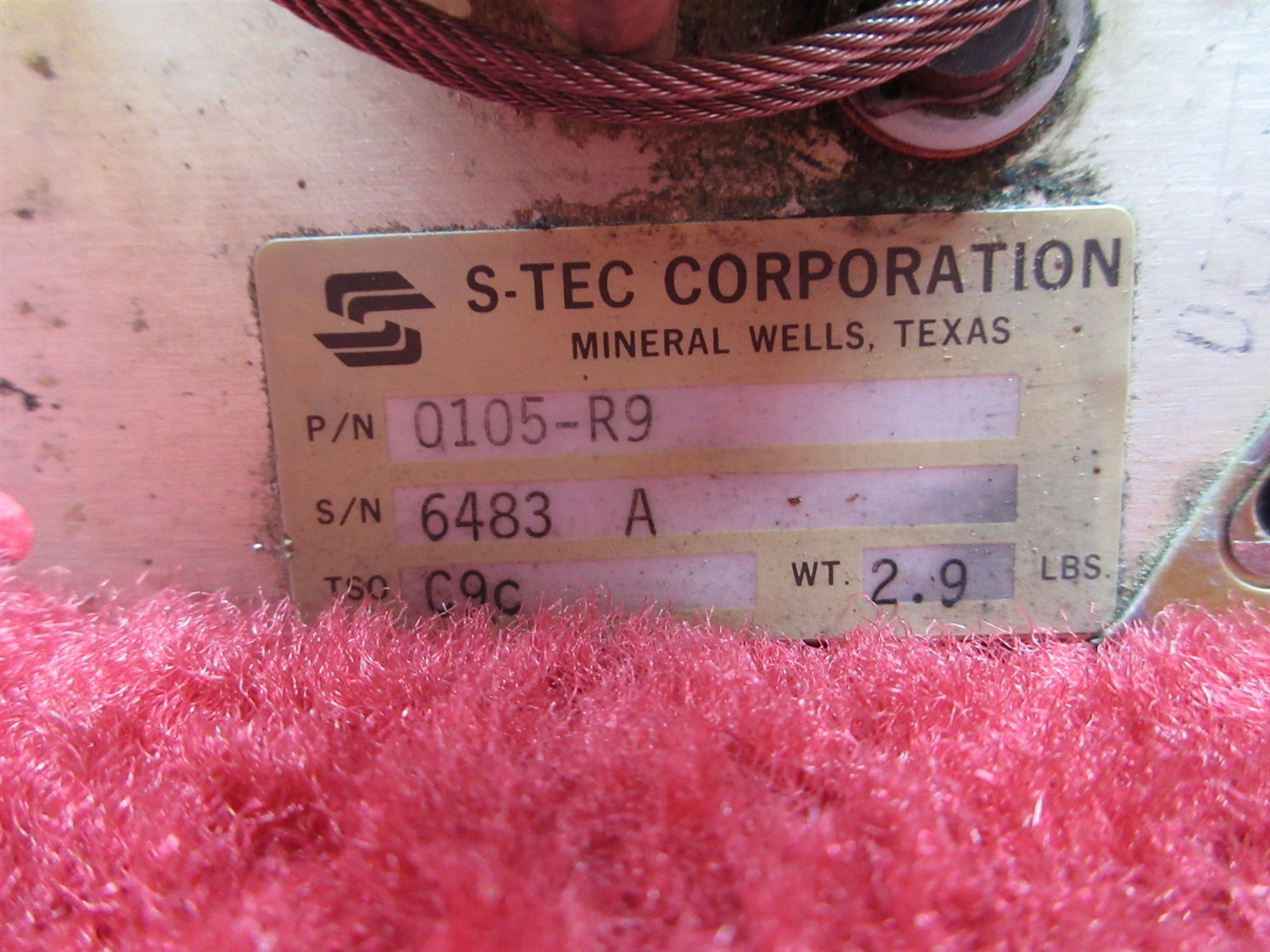 S-Tec Corporation Autopilot Roll Servo PN 0105-R9