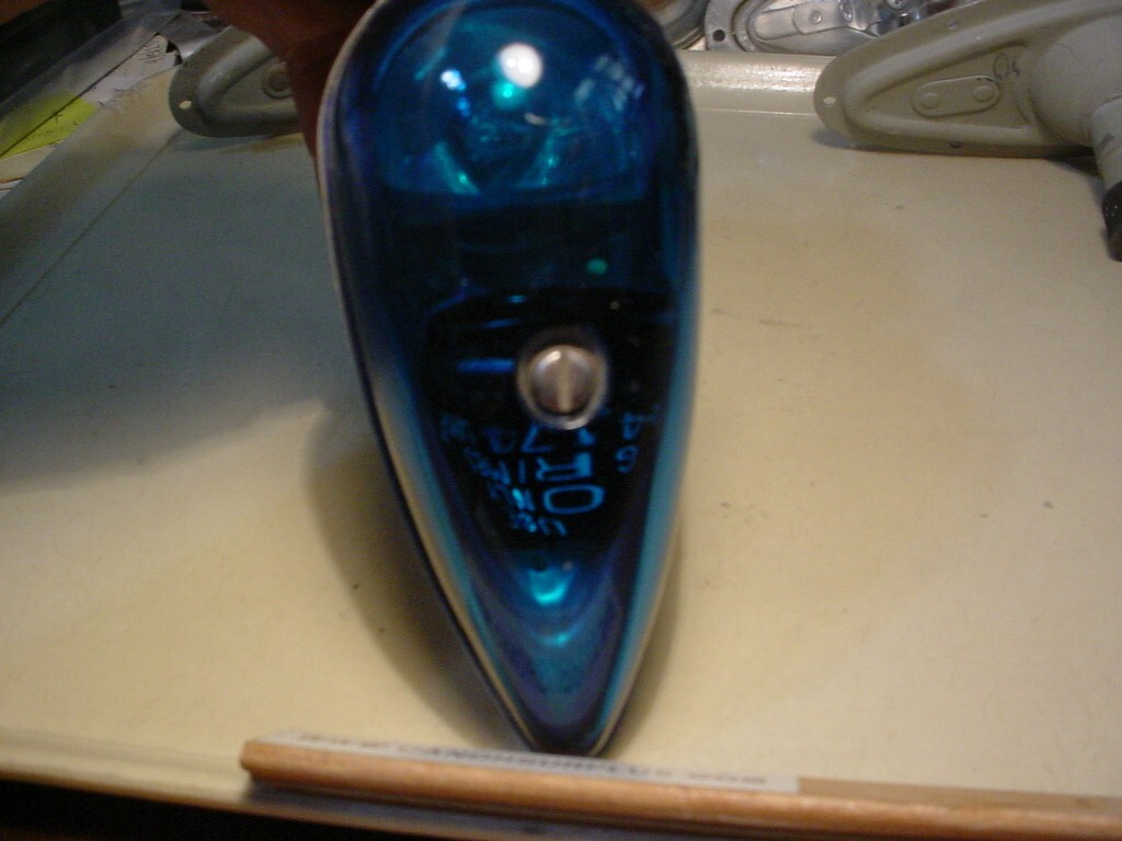 Grimes A-4174 vintage blue recognition light 24vdc
