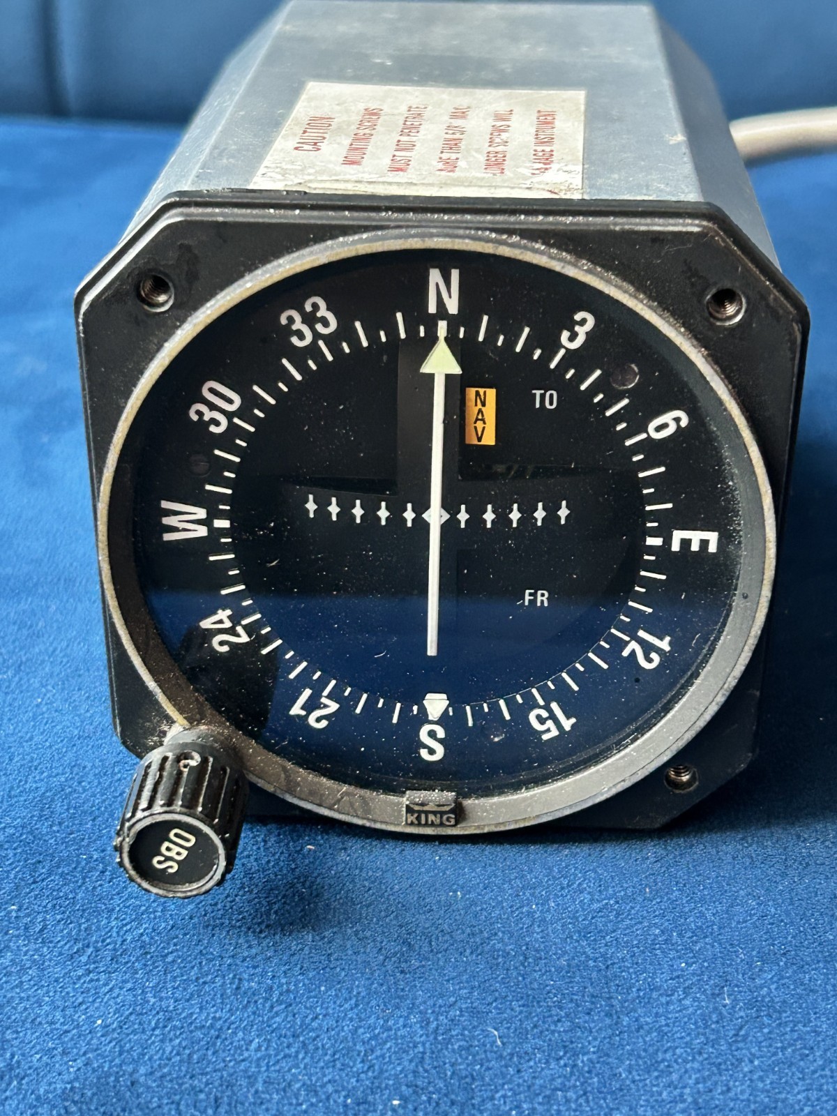Bendix King KI-202 VOR/LOC Indicator P/N 066-3034-07 (Working when removed)